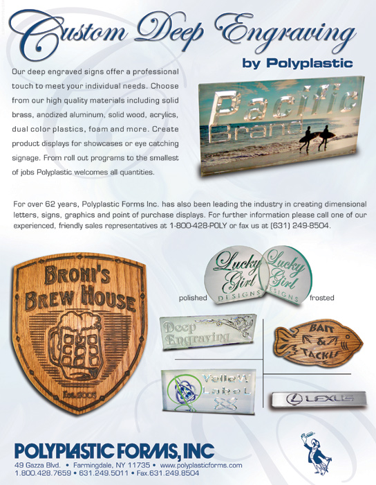 PolyPlastic Forms - 3d Engraving flyer