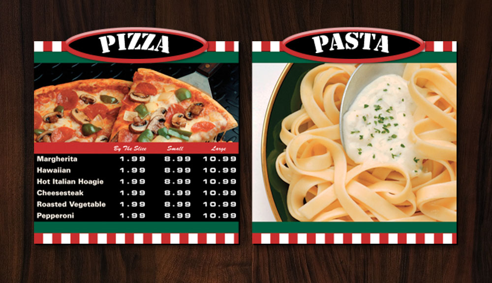 IDS Menus - Pizza and Pasta Menu